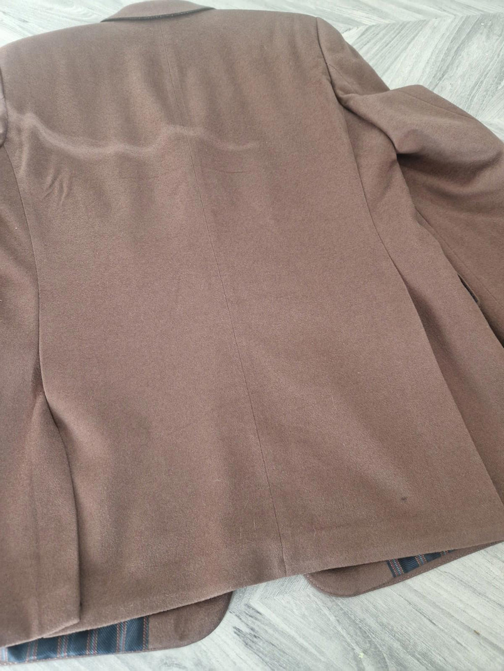 Mario Barutti Ing Loro Paina Italian Wool Cashmere Blend Brown Blazer Jacket 46R