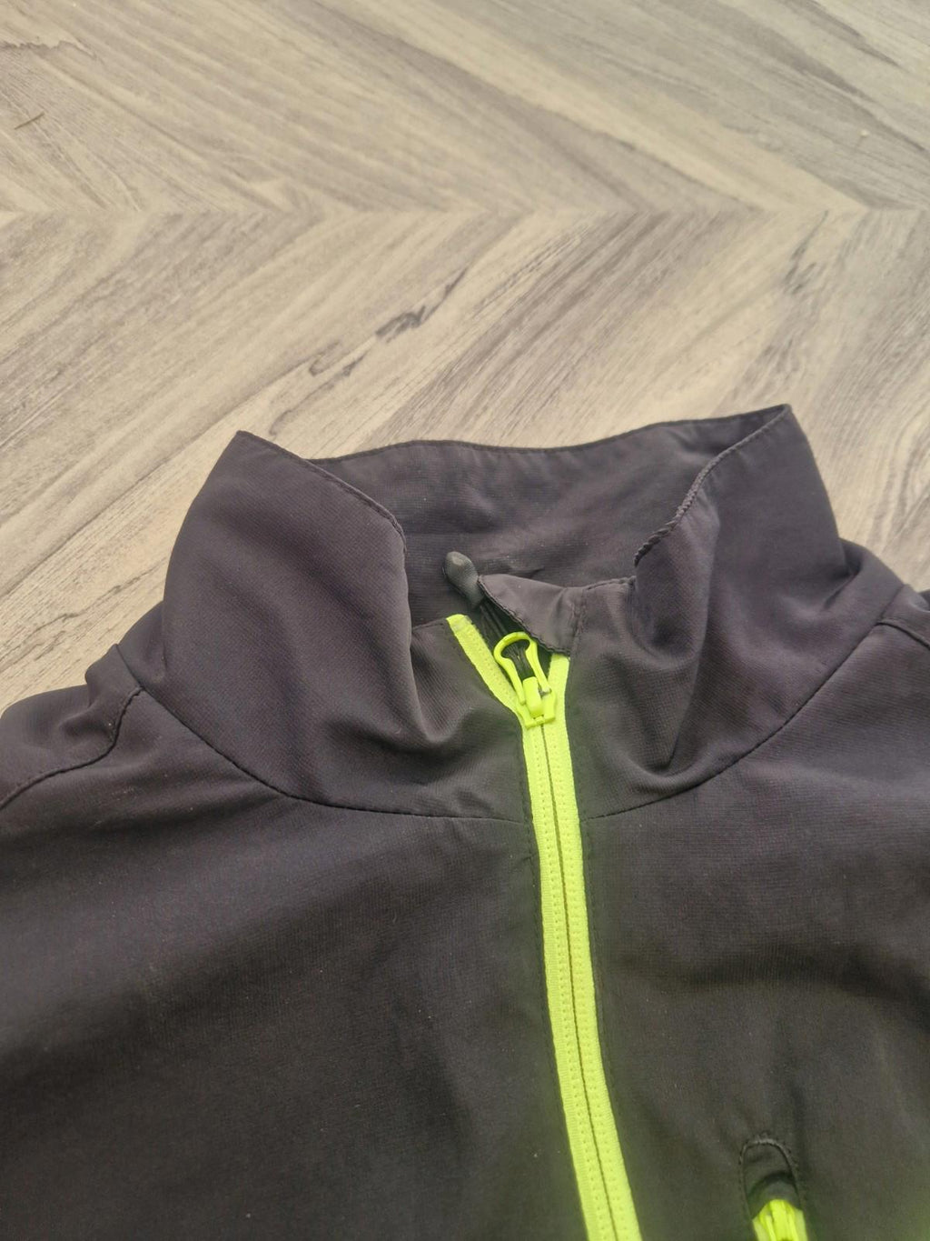 Nike Full Zip Wind Breaker Jacket Black Neon  Yellow Uk Mens Small Gc