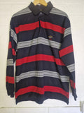 Paul & Shark Yachting Long Sleeve Polo Striped Shirt Fleece Lined Uk Size L Gc