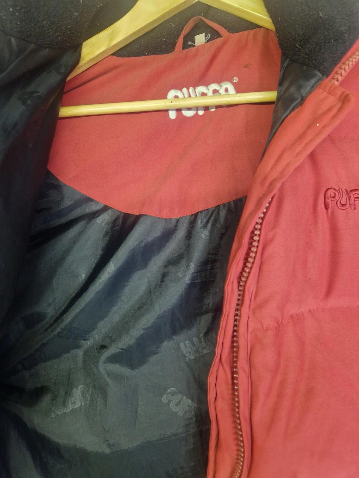 90s Red Puffa Gillet Uk Size M Pit To Pit 22.5" + 70% Down 30% Feather