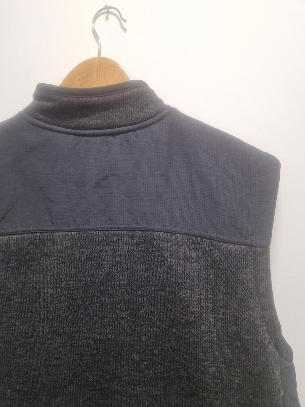 Orvis Gilet Jacket Mens L Large Grey Sweater Vest Fleece Knit Full Zip Gc
