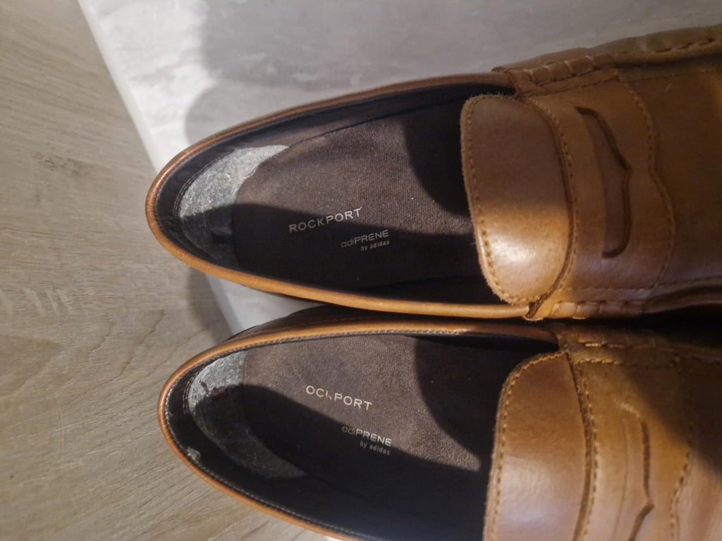 Rockport Brown Tan Leather Mens Loafers Uk Size 10.5 Gc V75688