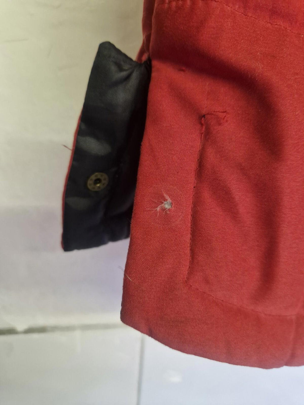 90s Red Puffa Gillet Uk Size M Pit To Pit 22.5" + 70% Down 30% Feather