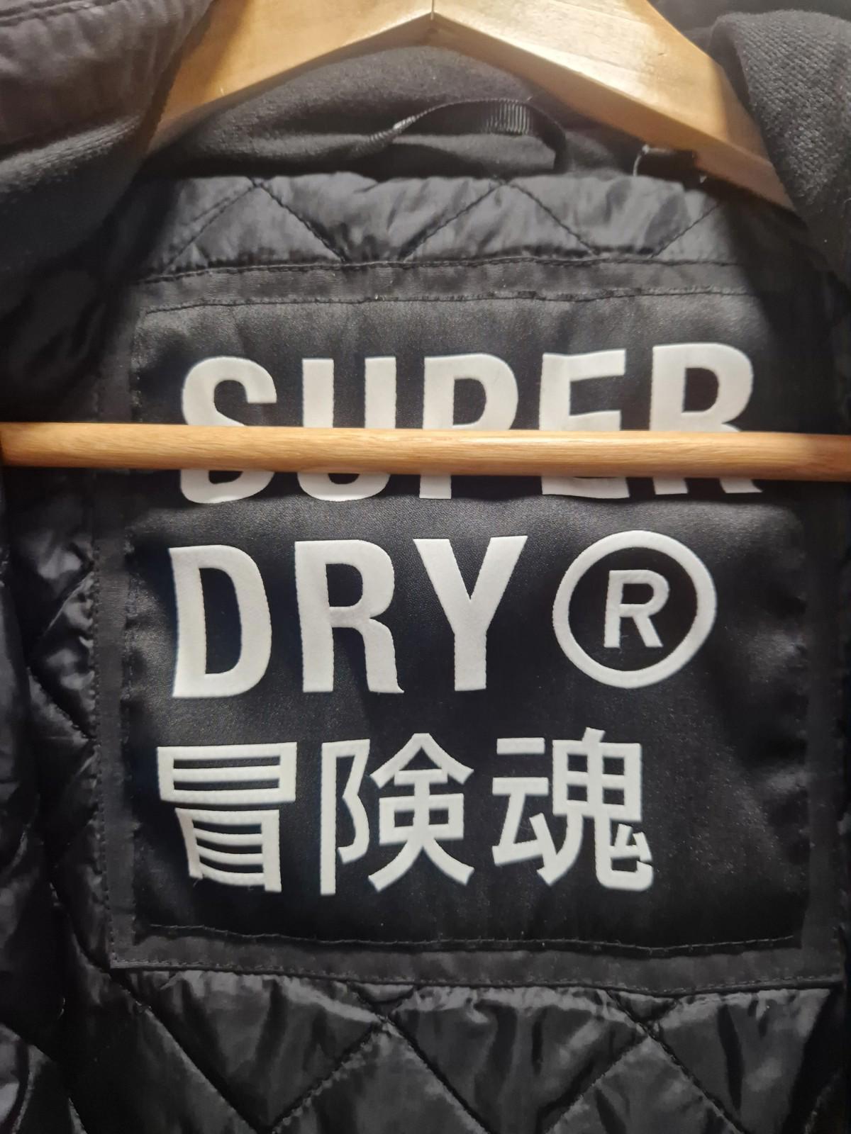 Superdry Ultimate Microfibre SD-Wind Jacket Black Uk Size 16 Preowened  Gc