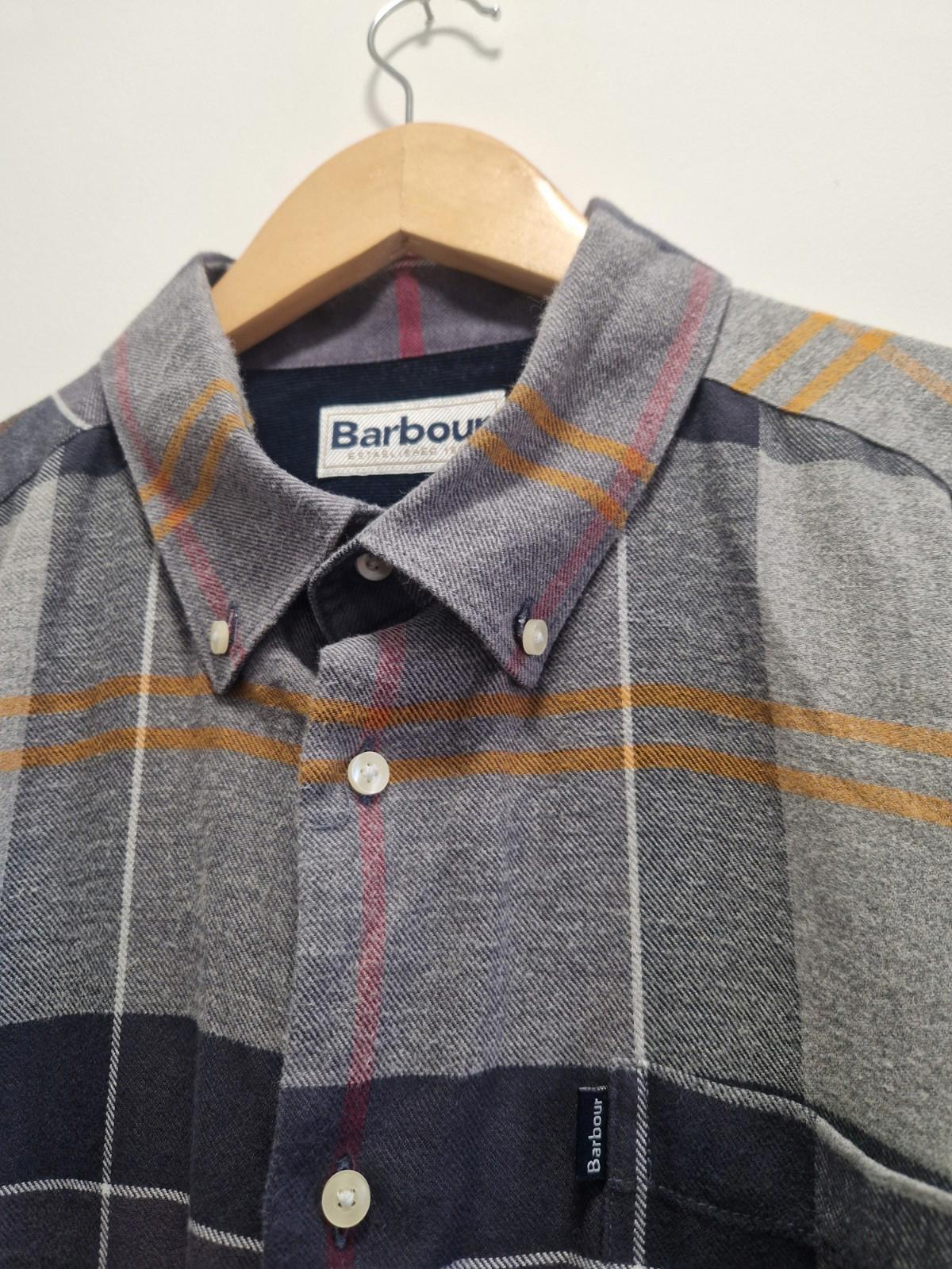 Barbour Stapleton John tartan Checked Flannel Shirt Uk Size Xl Good Condition