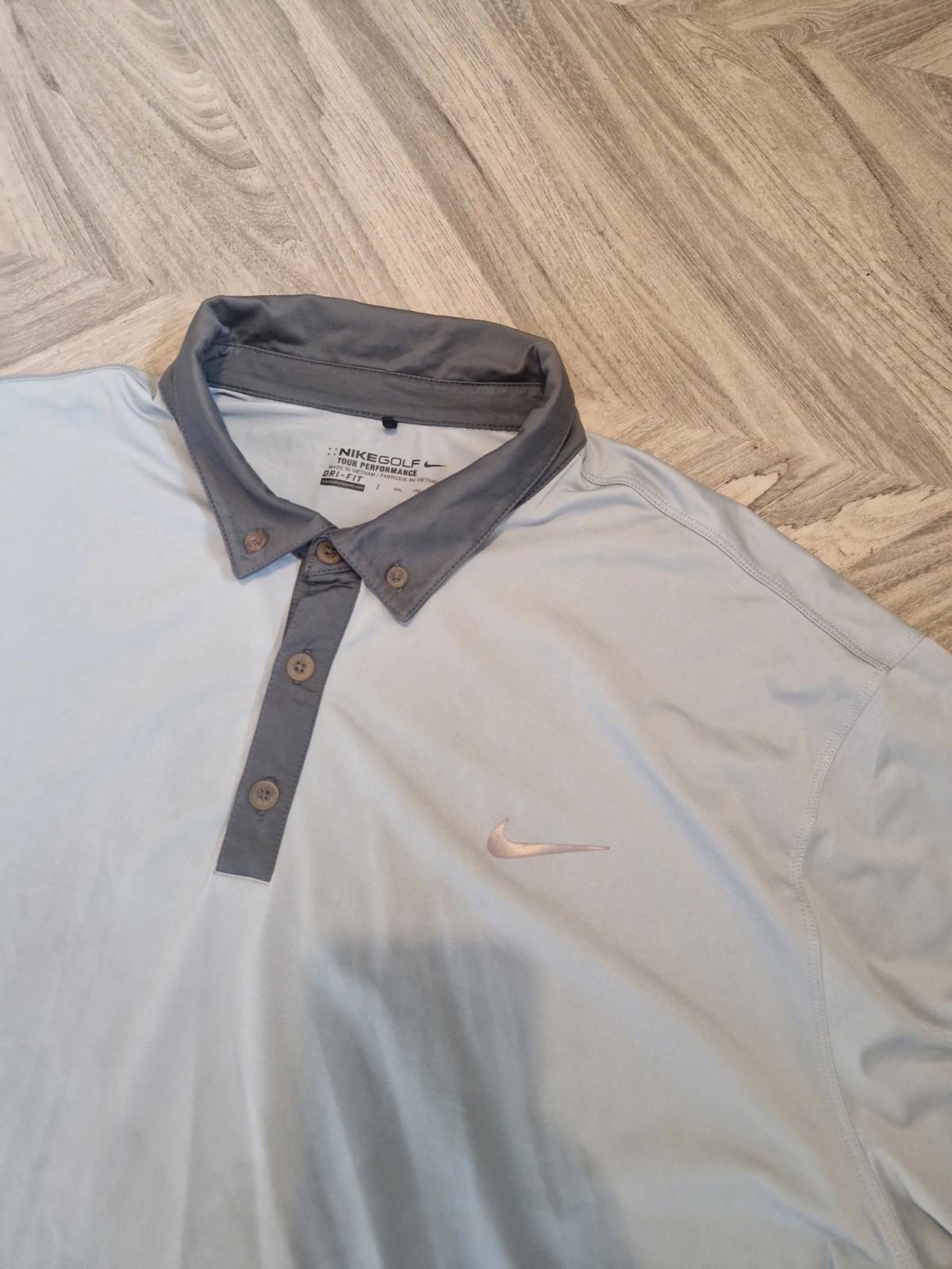 Nike Golf Tour Performance Dri- Fit   Mens Grey Polo Shirt Uk Size Xxl Gc