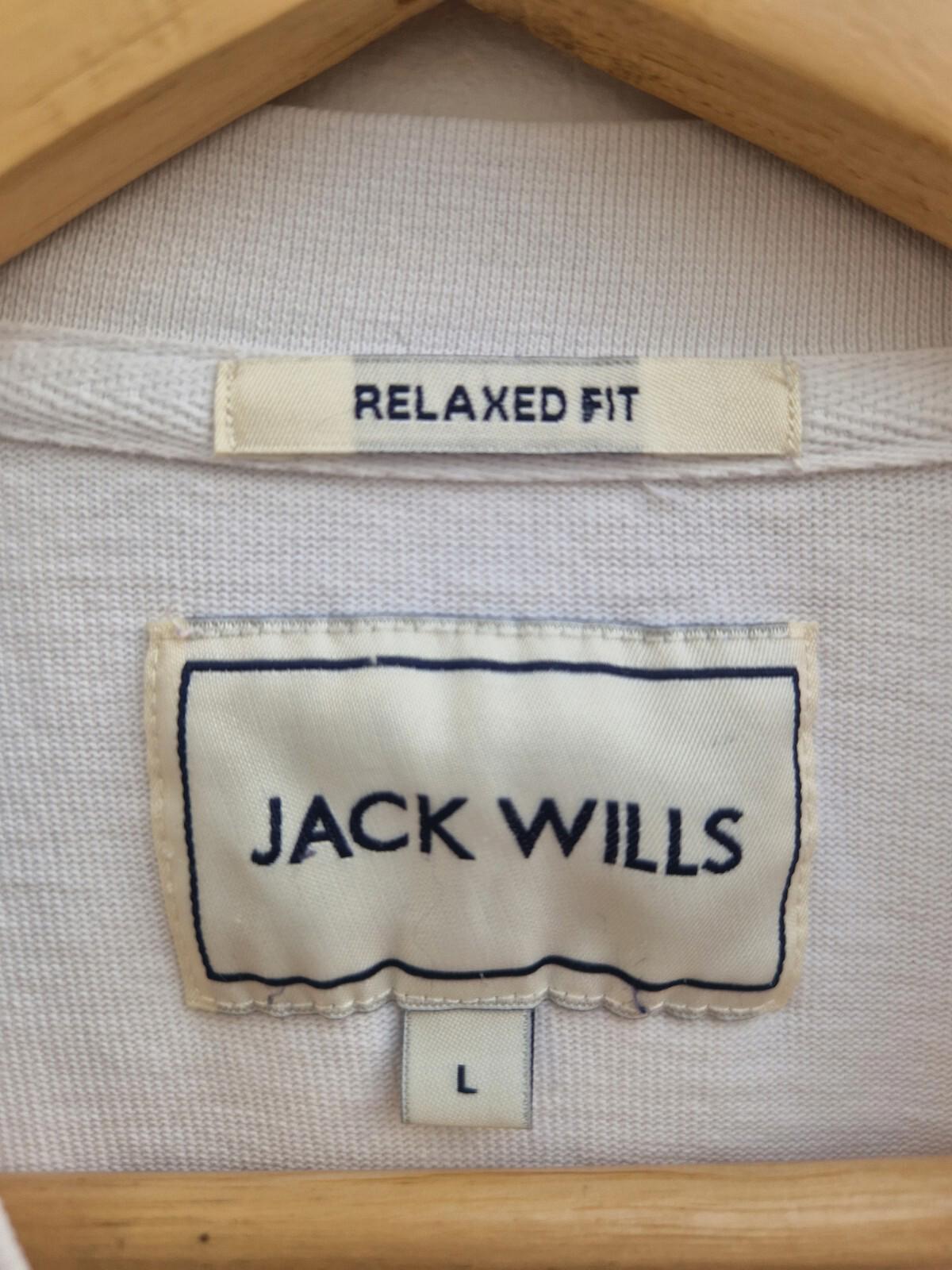 jack wills contrast graphic  tee 1999 White Uk Size L Gc