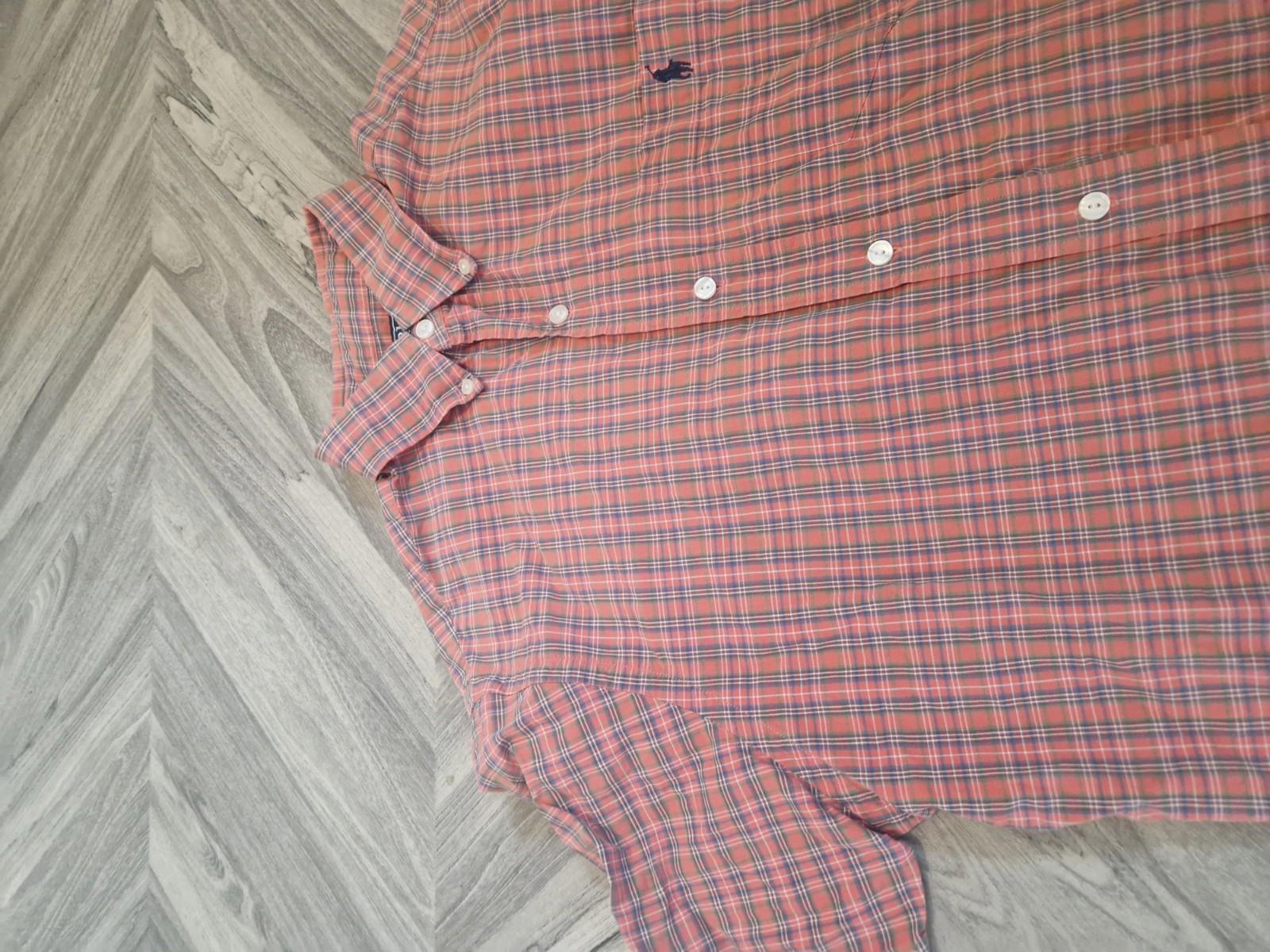 Ralph Lauren Blake Shirt Mens M Cotton Plaid Button Up Short Sleeve Casual