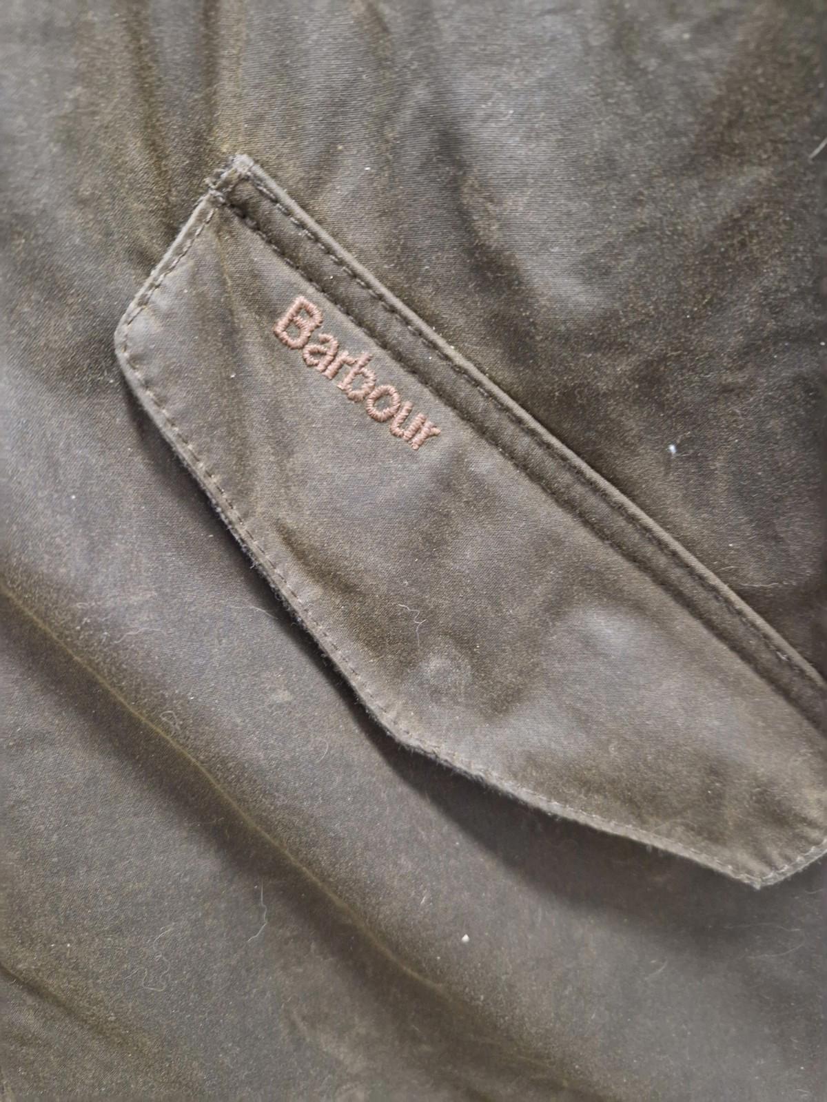 Barbour Hall Brown Wax Country Coat Lined Full Zip & Studs Uk Size Xxl Gc
