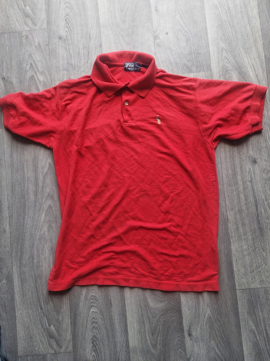 Ralph Lauren Mens Red Polo Shirt Uk Size Large Euro 4 Gc