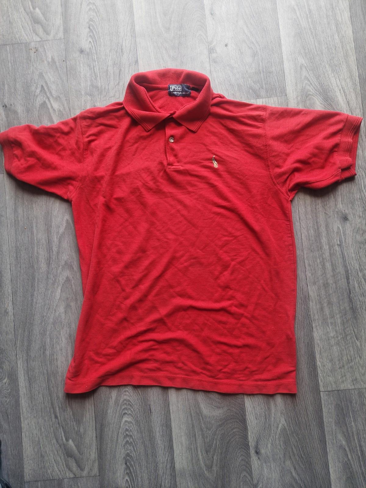 Ralph Lauren Mens Red Polo Shirt Uk Size Large Euro 4 Gc