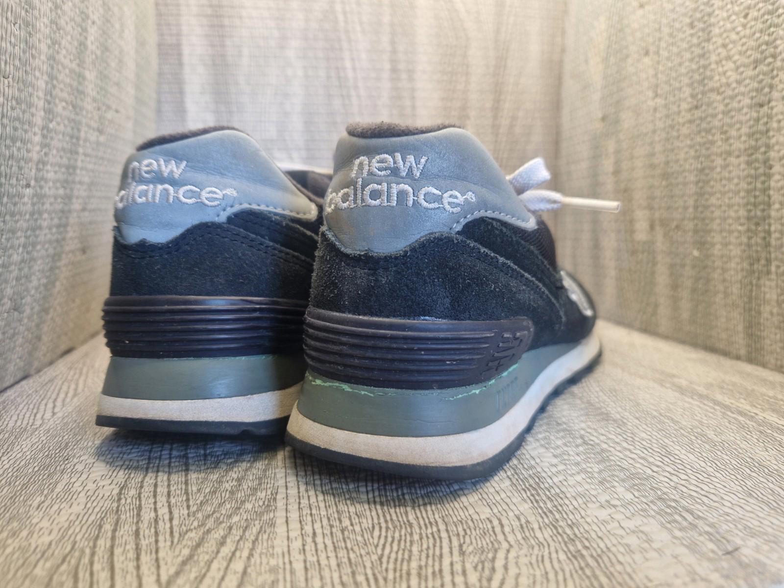 New Balance  574  Black Silver White Colourway Ladies Trainers Uk Size 5 Gc