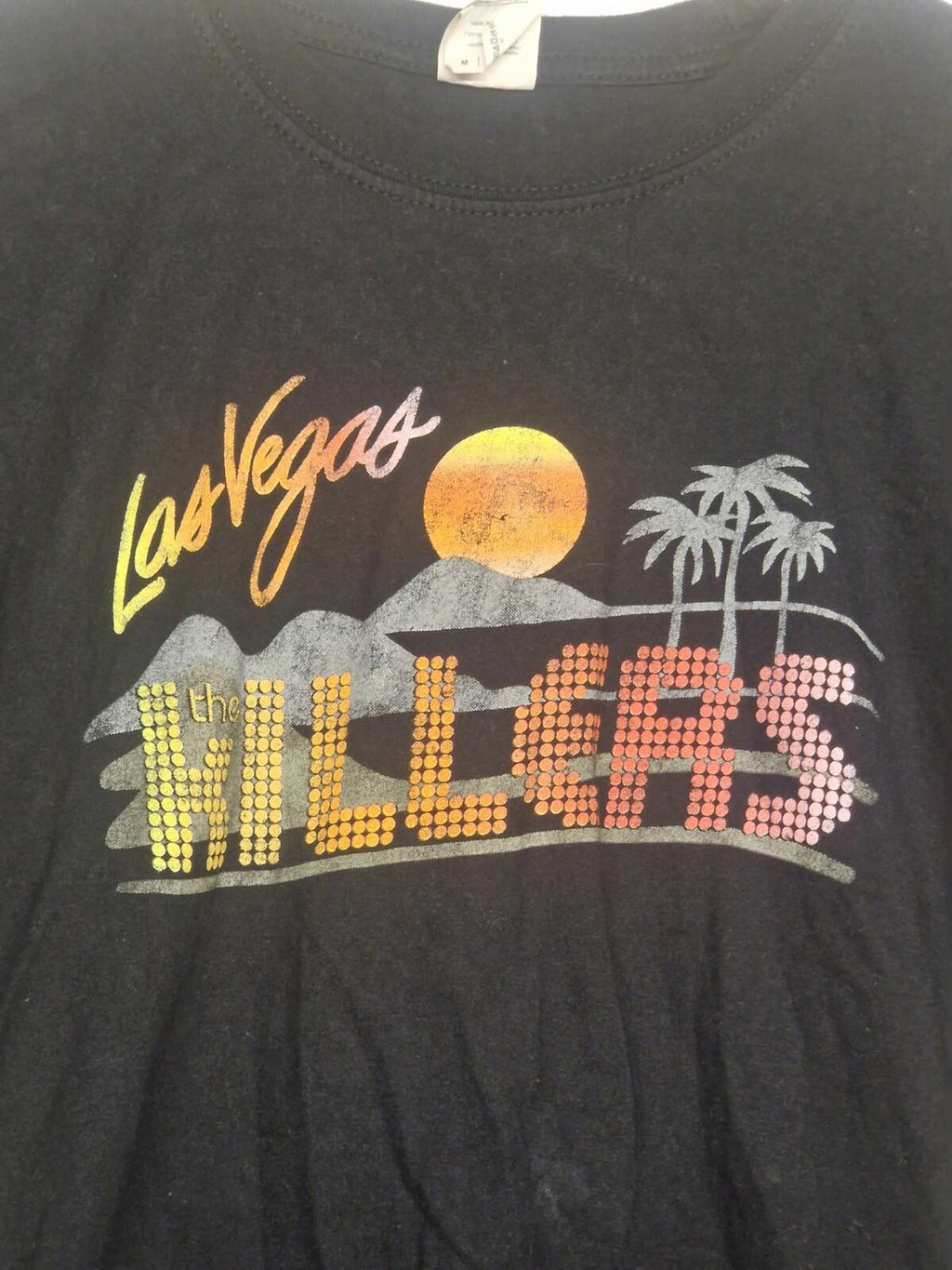 Vintage Rare Killers Band Las Vegas  T Shirt Black Front Hit On A Gildan Label M