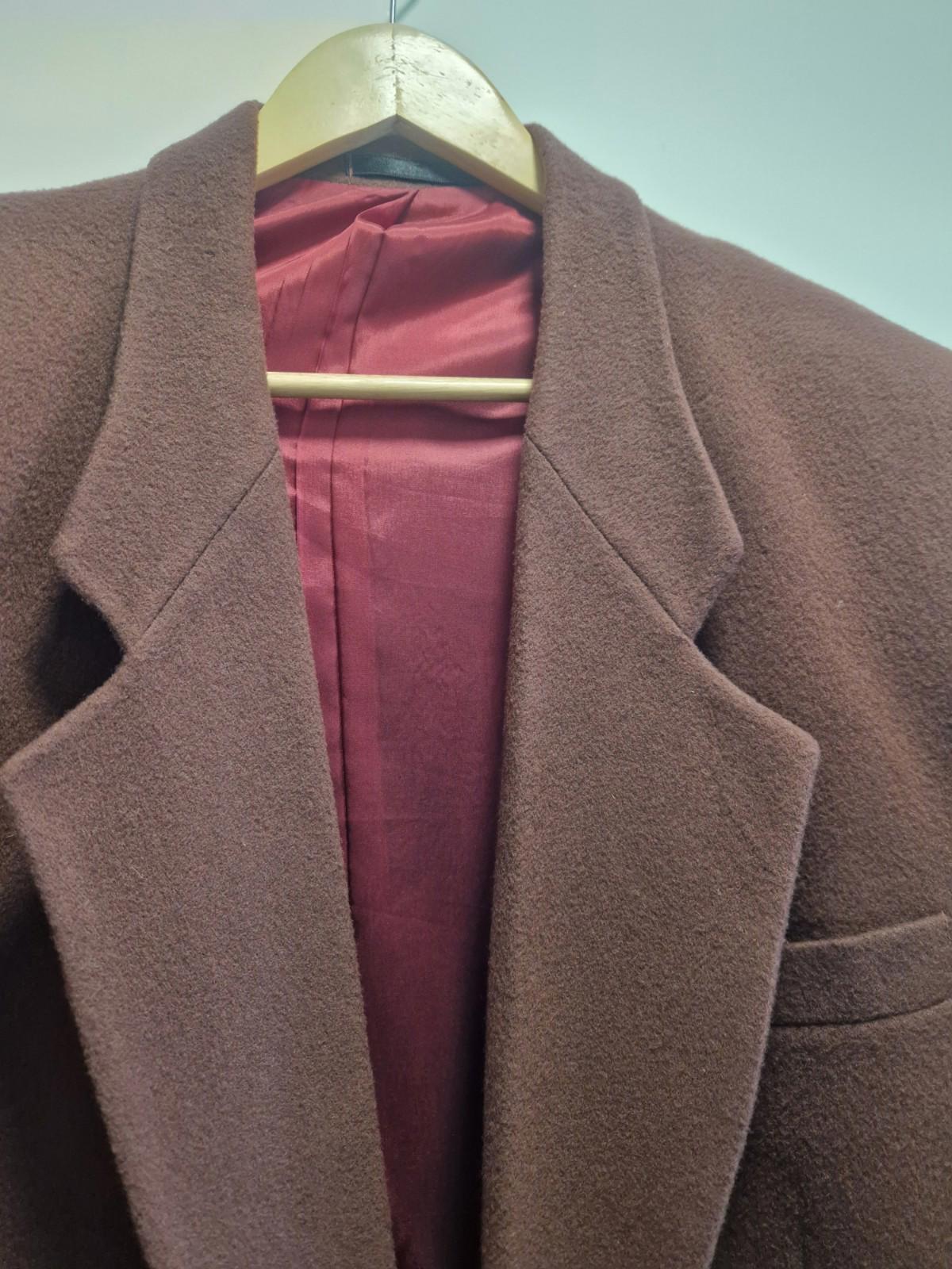 Vintage Top Man burgundy wool and cashmere blend men's blazer Uk Medium