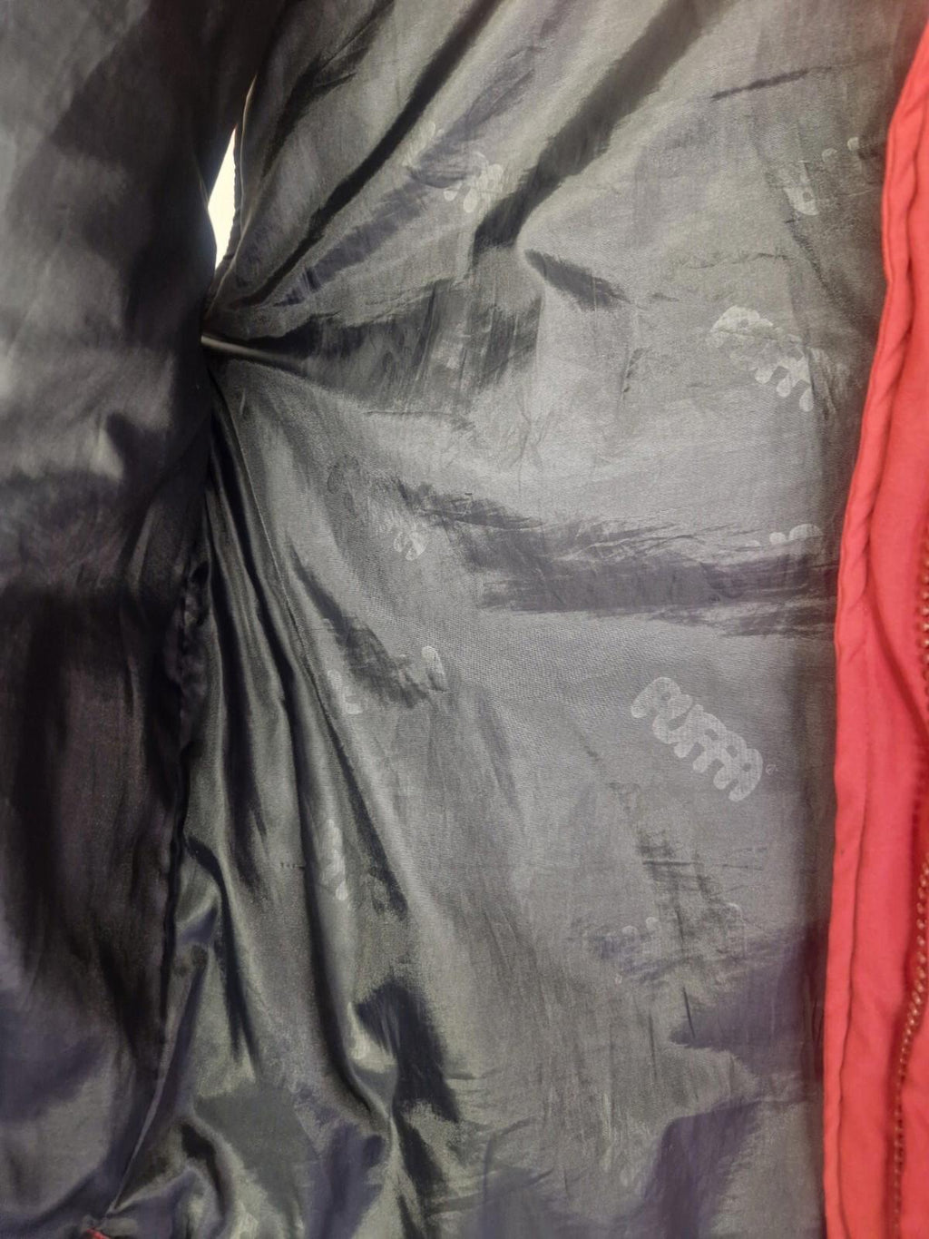 90s Red Puffa Gillet Uk Size M Pit To Pit 22.5" + 70% Down 30% Feather