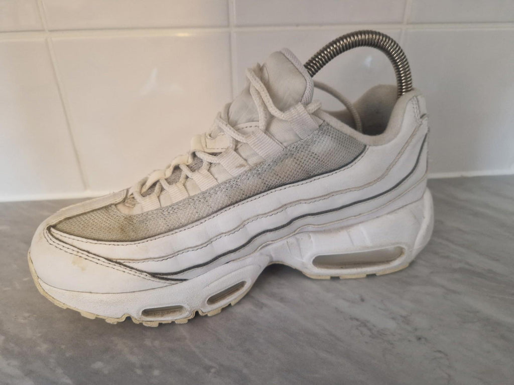 Nike Air Max 95 GS White CJ3906-100 Uk Size 6 Gc