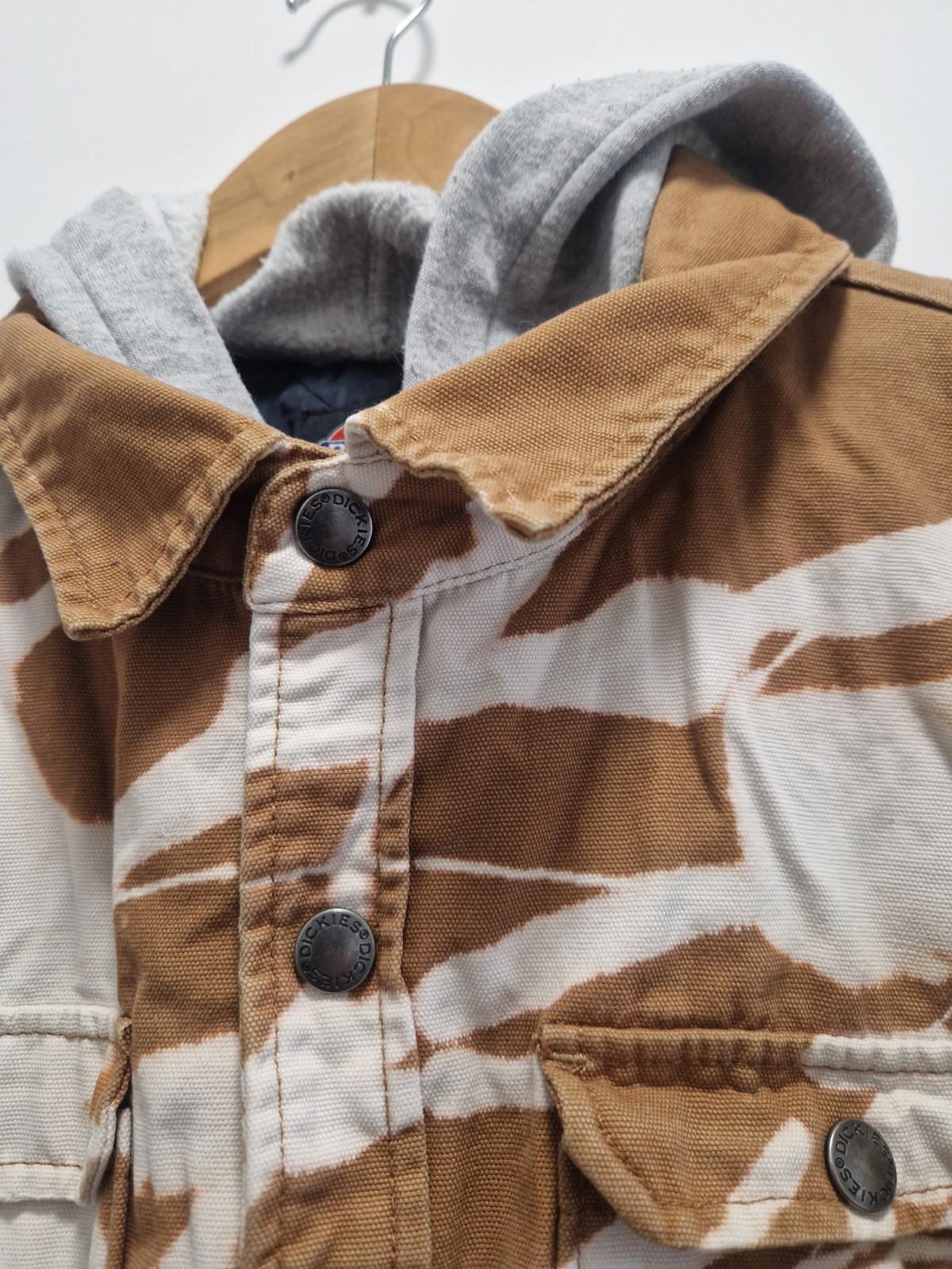 Dickies Tie Dye Design Cotton Hybrid Hooded Jacket Utility Design Uk Size L Gc