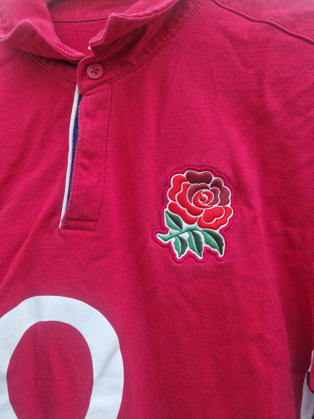 England Rugby Union Away Shirt 2021/2022 Umbro Classic Cotton Red Uk  Size Xl Gc