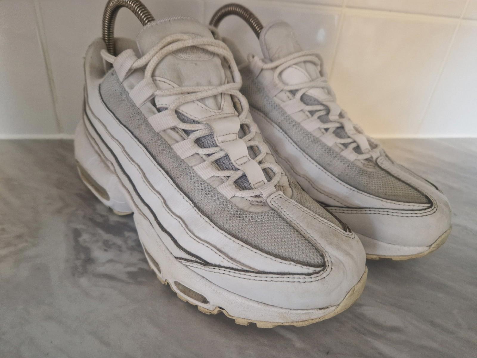 Nike Air Max 95 GS White CJ3906-100 Uk Size 6 Gc