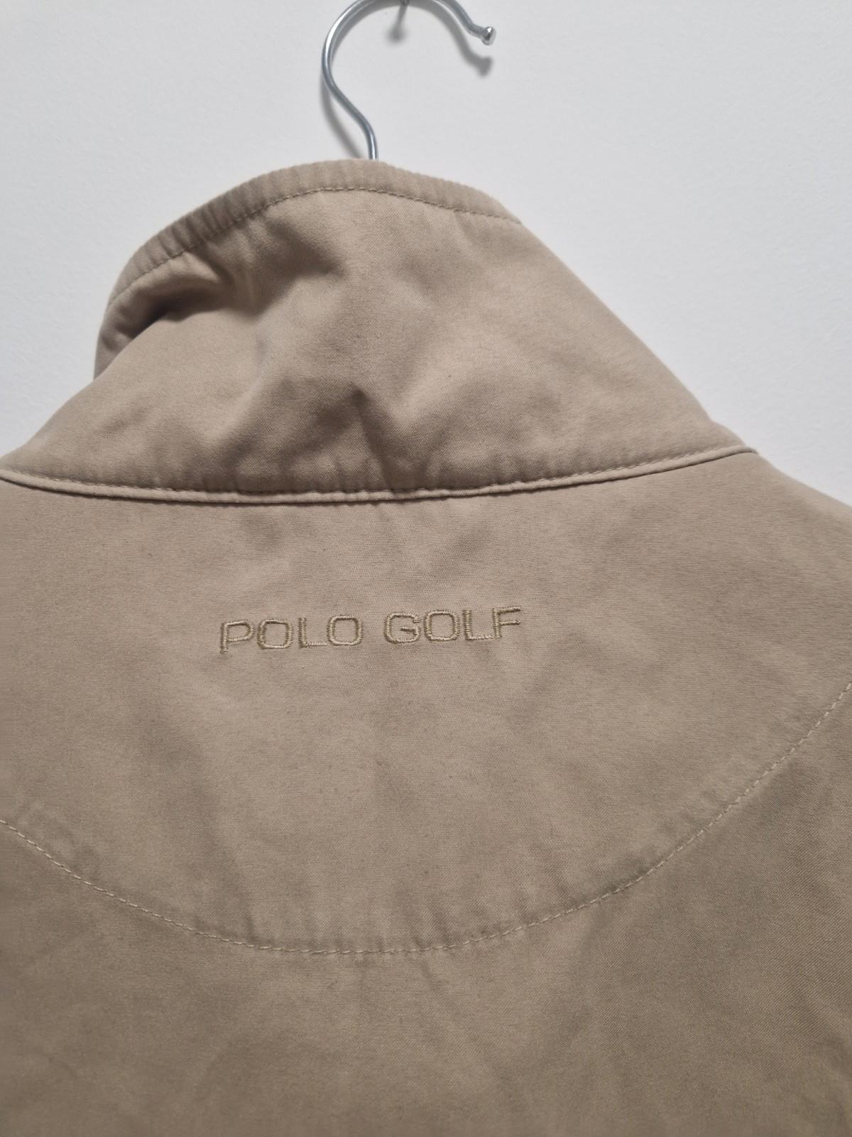 Ralph Lauren Polo Golf Quarter Zip Beige Jacket Short Sleeves Uk Size Xl Gc