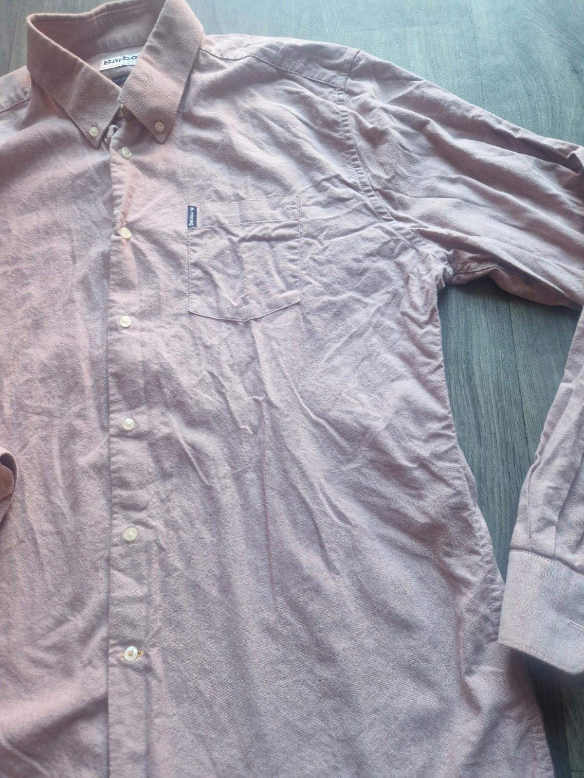 Barbour Tailored Fit 100% Cotton  Button Up Shirt Uk Xl Vgc