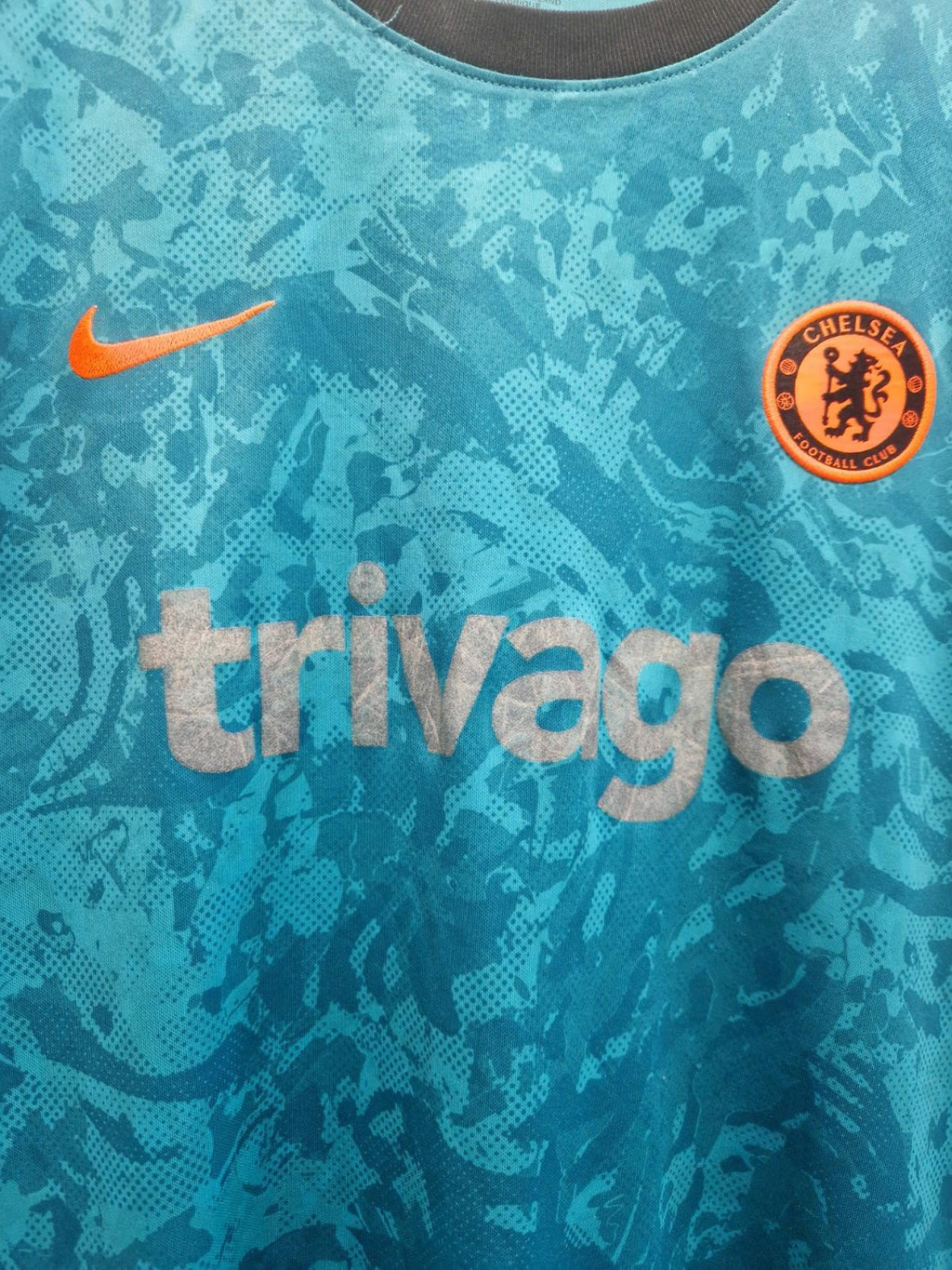 Chelsea Fc  2021/ 2022 Nike Pre Match Training Football Shirt Blue Uk Xxl