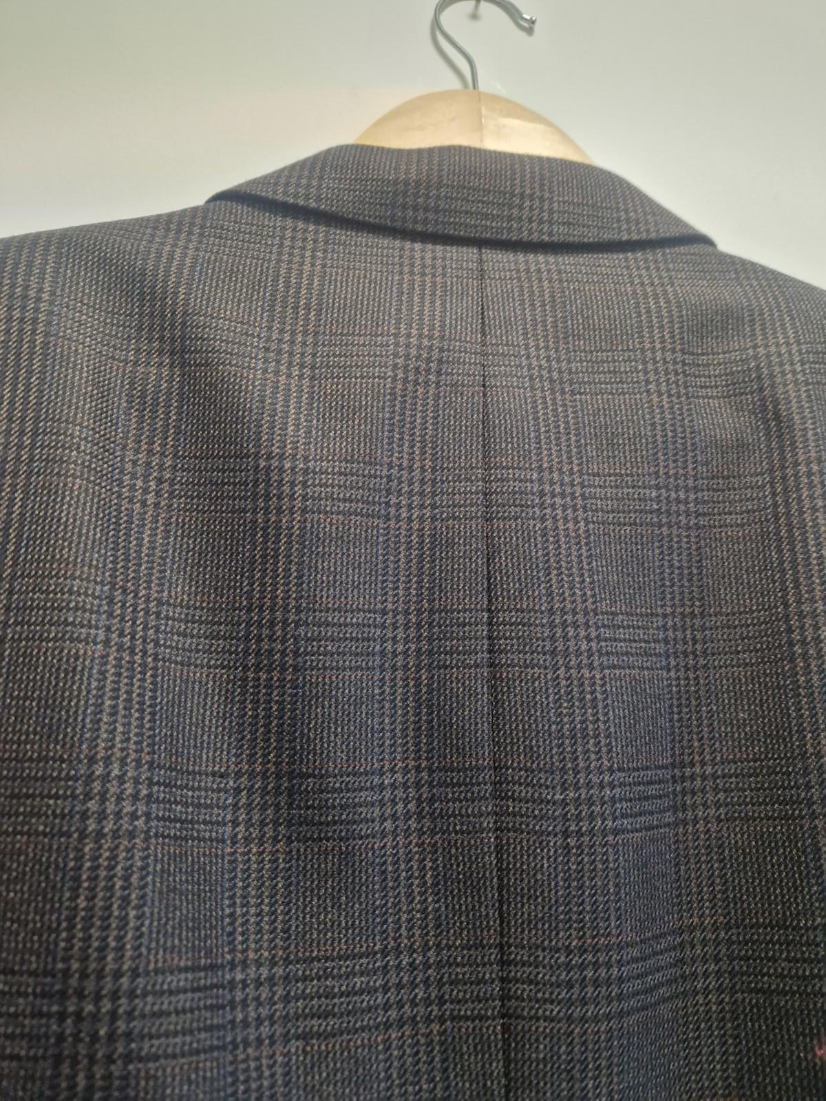 Joseph & feiss International Moore grey plaid wool blazer Jacket Uk M