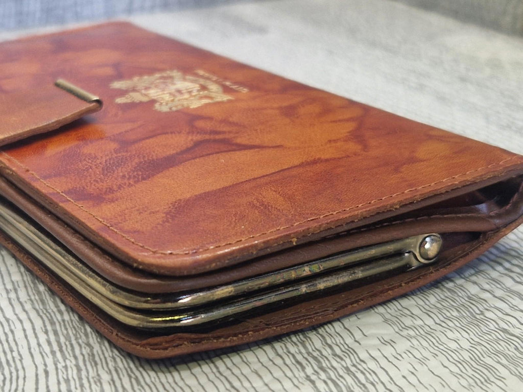 City Of London"SQUIRE" Genuine Brown Leather Wallet document holder Vgc