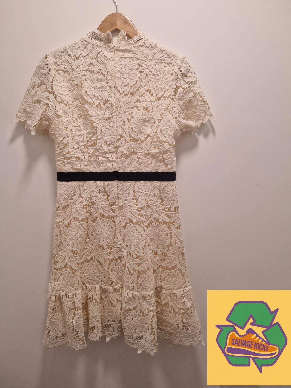 coast lace pephem mini dress ivory New With Tags Uk Size 12