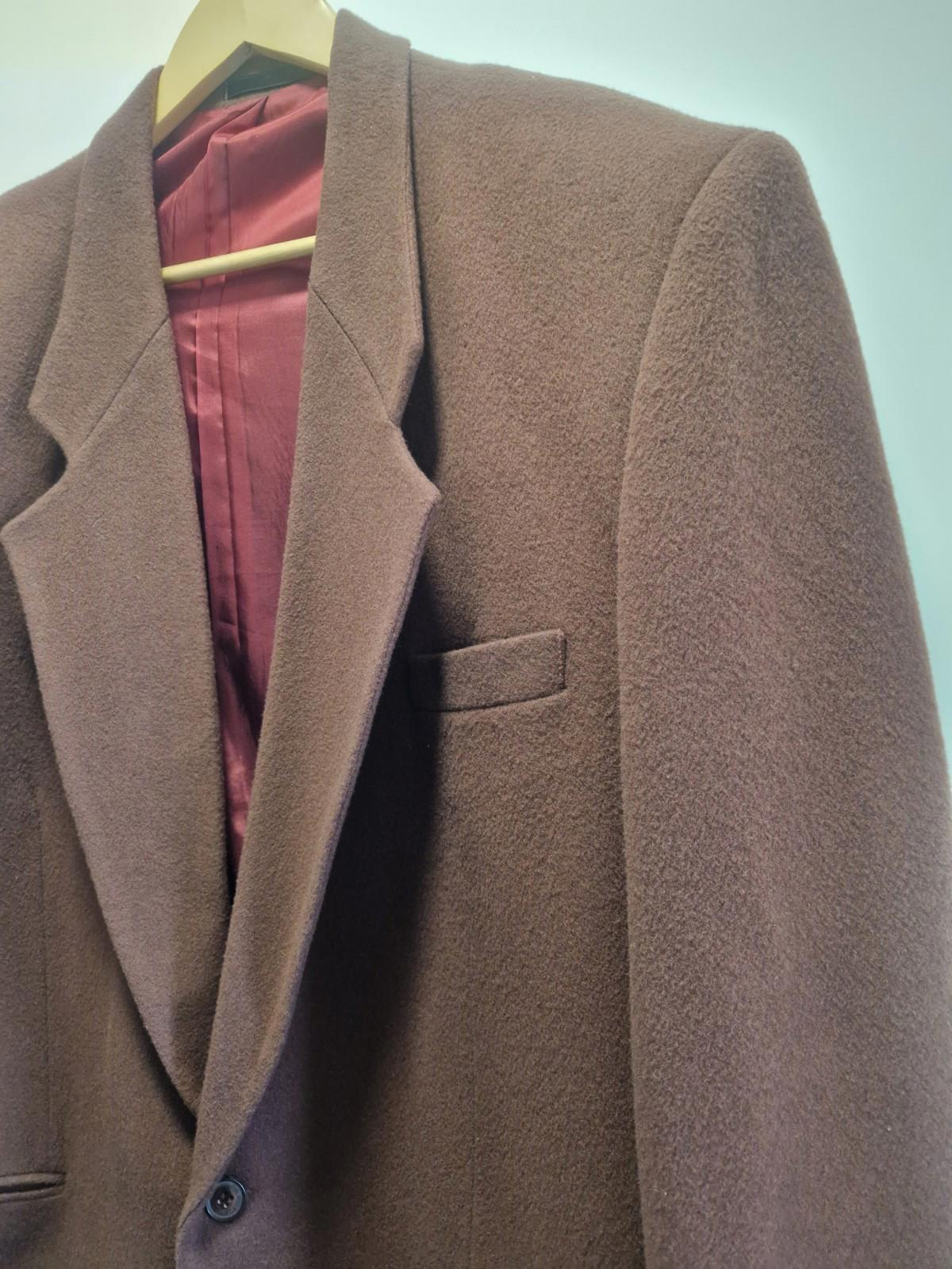 Vintage Top Man burgundy wool and cashmere blend men's blazer Uk Medium