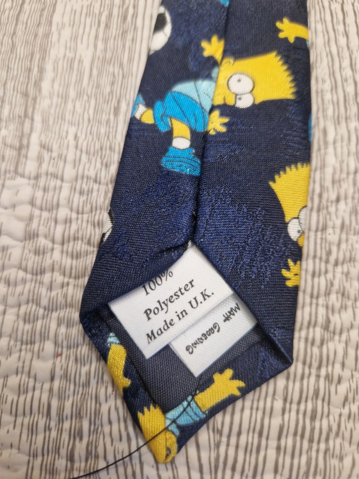 The Simpsons Vintage 1998 Matt Groening (Bart Simpson Football) Polyester Tie