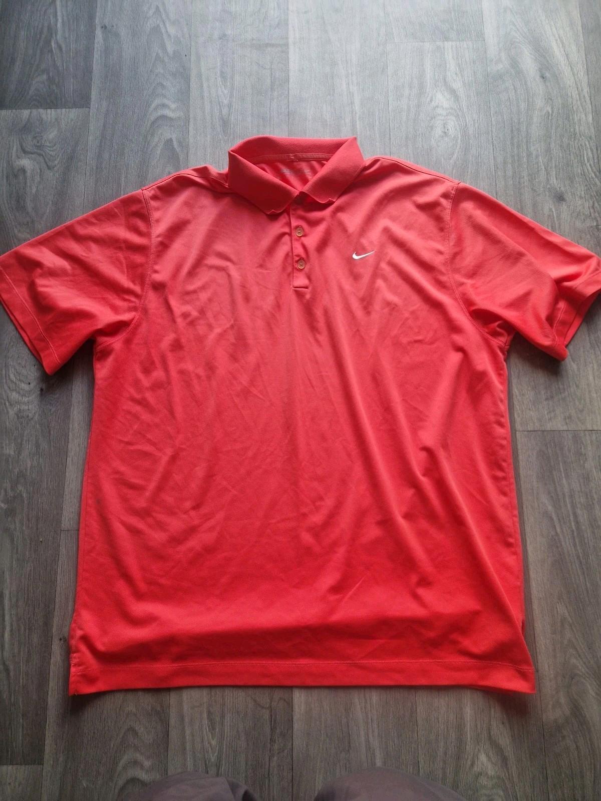 Nike Golf  Dri-Fit Victory Solid Polo Shirt - University Red/White Xxl Vgc