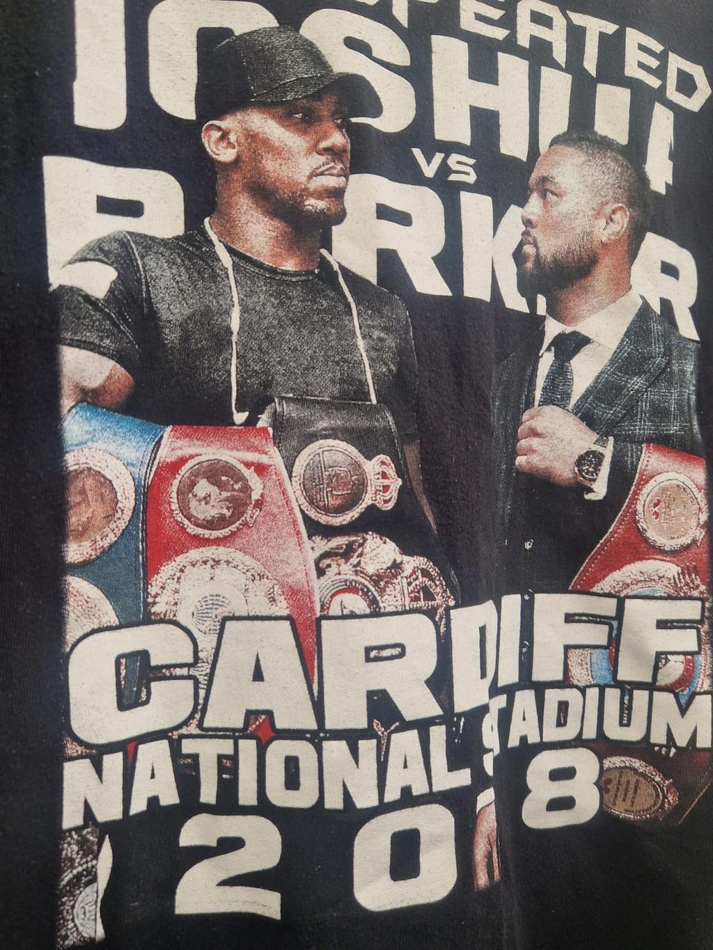 Rare 2018 Anthony Joshua  Vs Joseph Parker Unified World Champion  T- Shirt Uk M