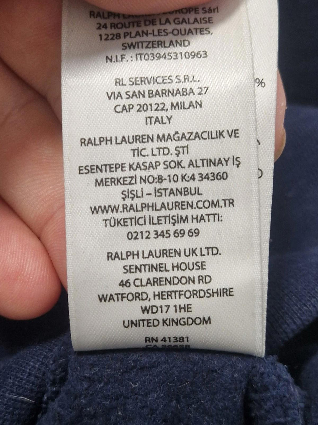 Ralph Lauren Polo Bear Crew Neck Navy Sweater  Golf Bear  Uk Xxl Preowened Gc