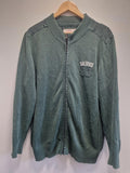 Y2k Saltrock zip-up knit sweatshirt/cardigan Green Uk Size Large 100% Cotton  Gc