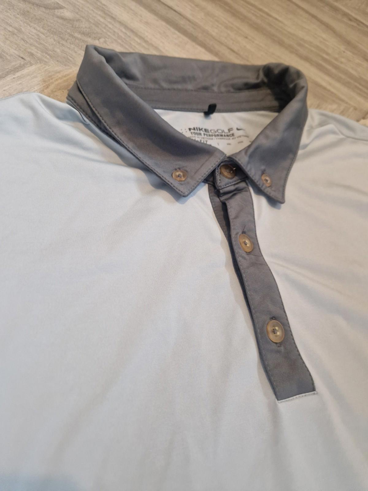 Nike Golf Tour Performance Dri- Fit   Mens Grey Polo Shirt Uk Size Xxl Gc