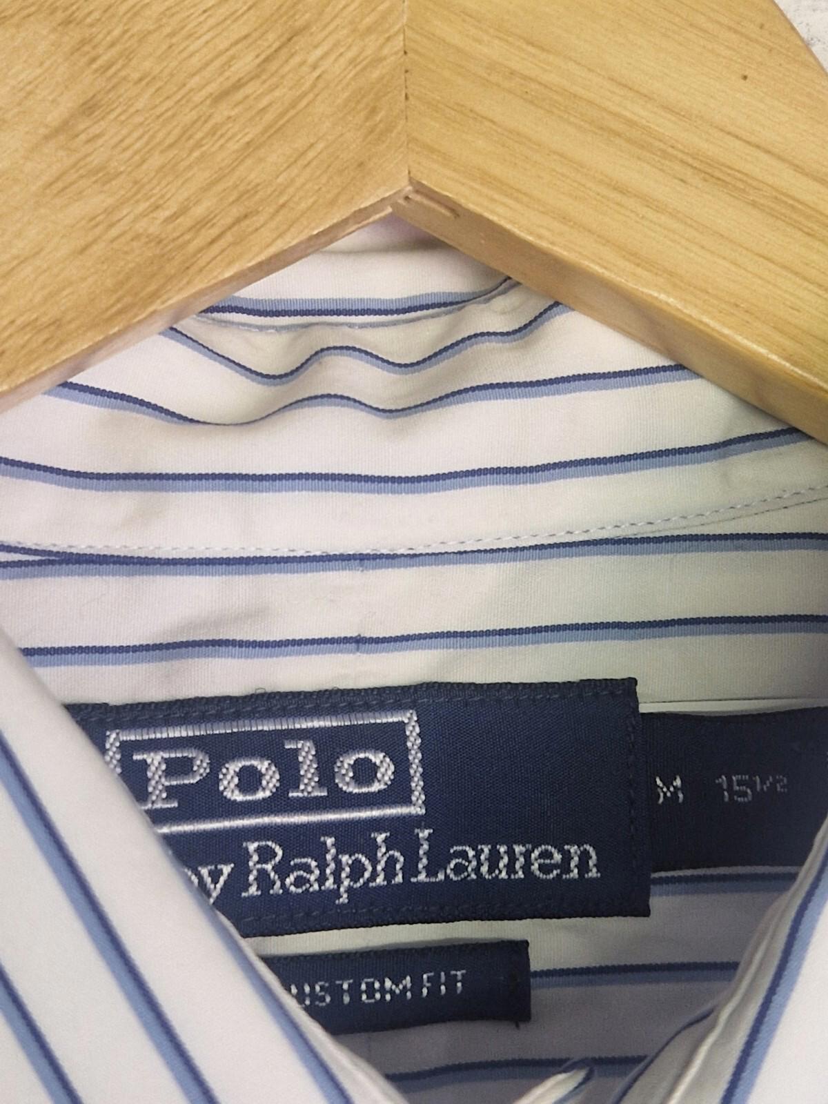Ralph Lauren  Striped Shirt White Sleeve  Logo Hit   Uk Size M Neck 15.1/2 Vgc