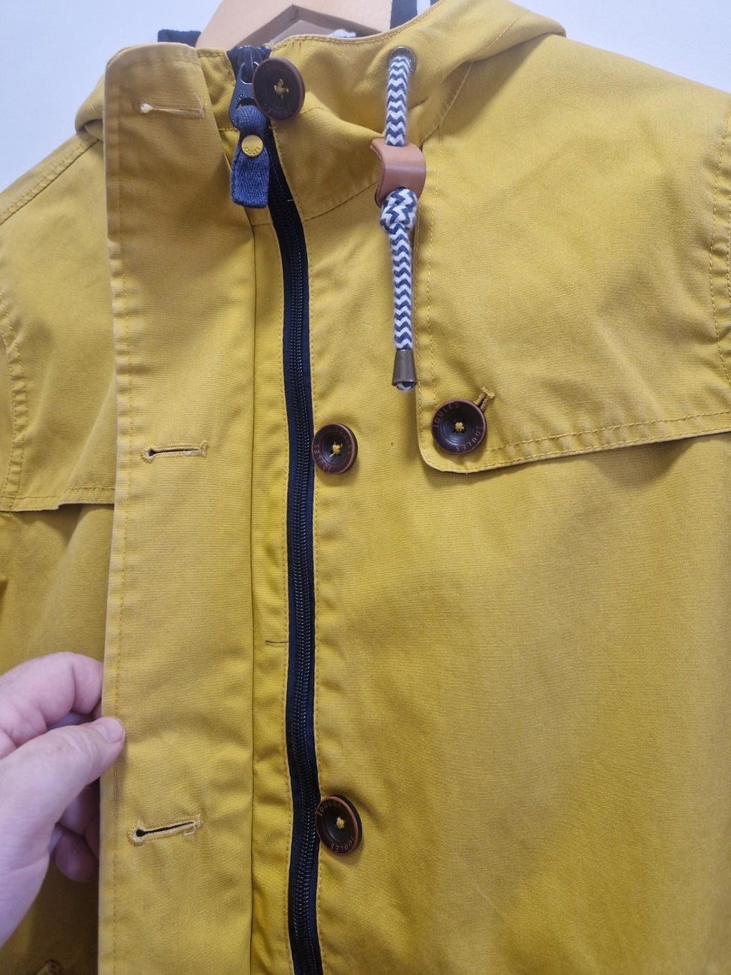 Joules Coast Women's Rain Jacket, Size 14, Hooded, Yellow/Gold