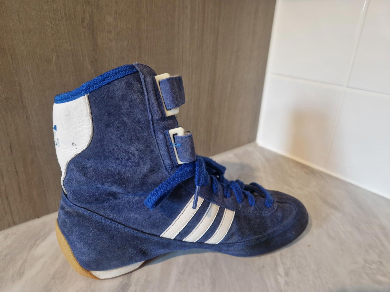 Adidas Monza Racing Driving Blue Suede Shoes Men’s Size 8 382673 Strap Well Used