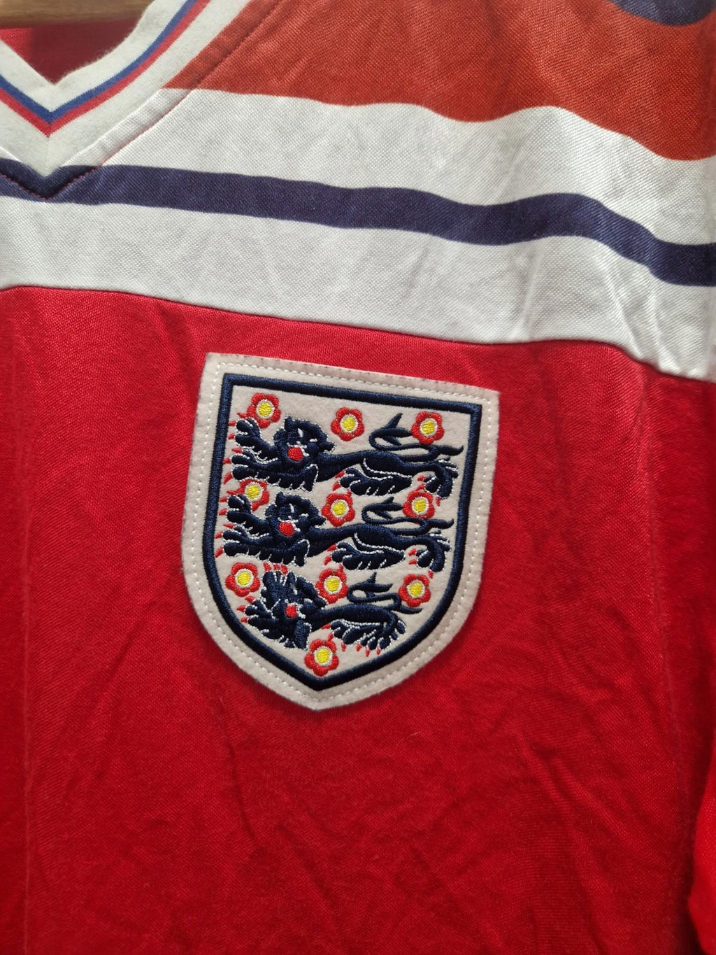 England 1982 World Cup Finals Away Retro Shirt Score Draw Label Uk Xl Gc