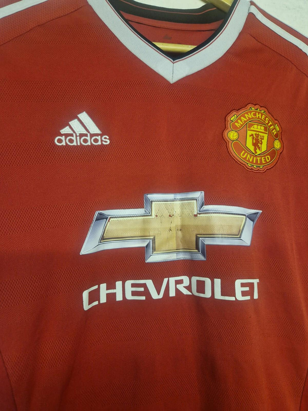 Manchester United 2015-2016 Home Football Shirt Short Sleeve Red Size Medium