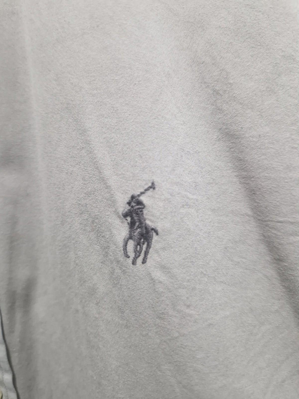 Polo Ralph Lauren Custom Fit Oxford Cotton Shirt in a grey stone color Uk M Gc