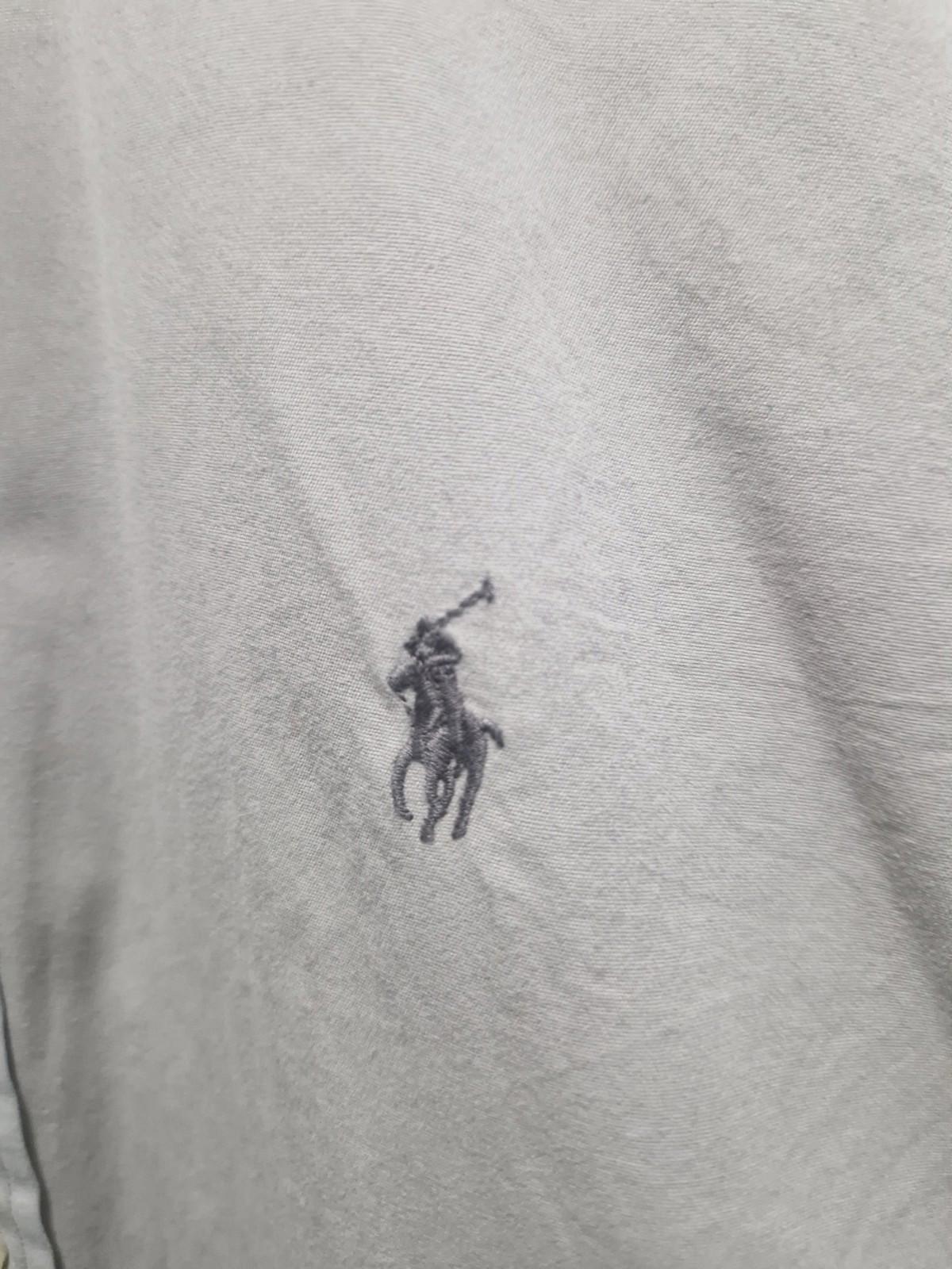 Polo Ralph Lauren Custom Fit Oxford Cotton Shirt in a grey stone color Uk M Gc