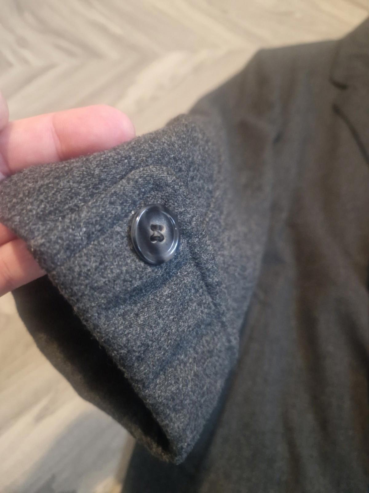Vintage West Of England Burton  Mens Grey Wool Long Overcoat 40" Chest Uk M Vgc