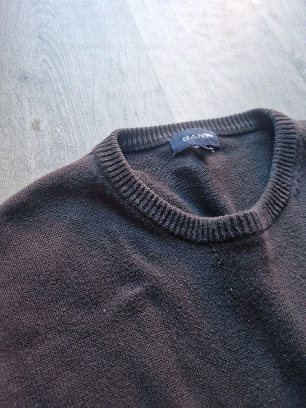 Gant Black 100% Cotton  Crew Neck Jumper Uk Size Xl Gc