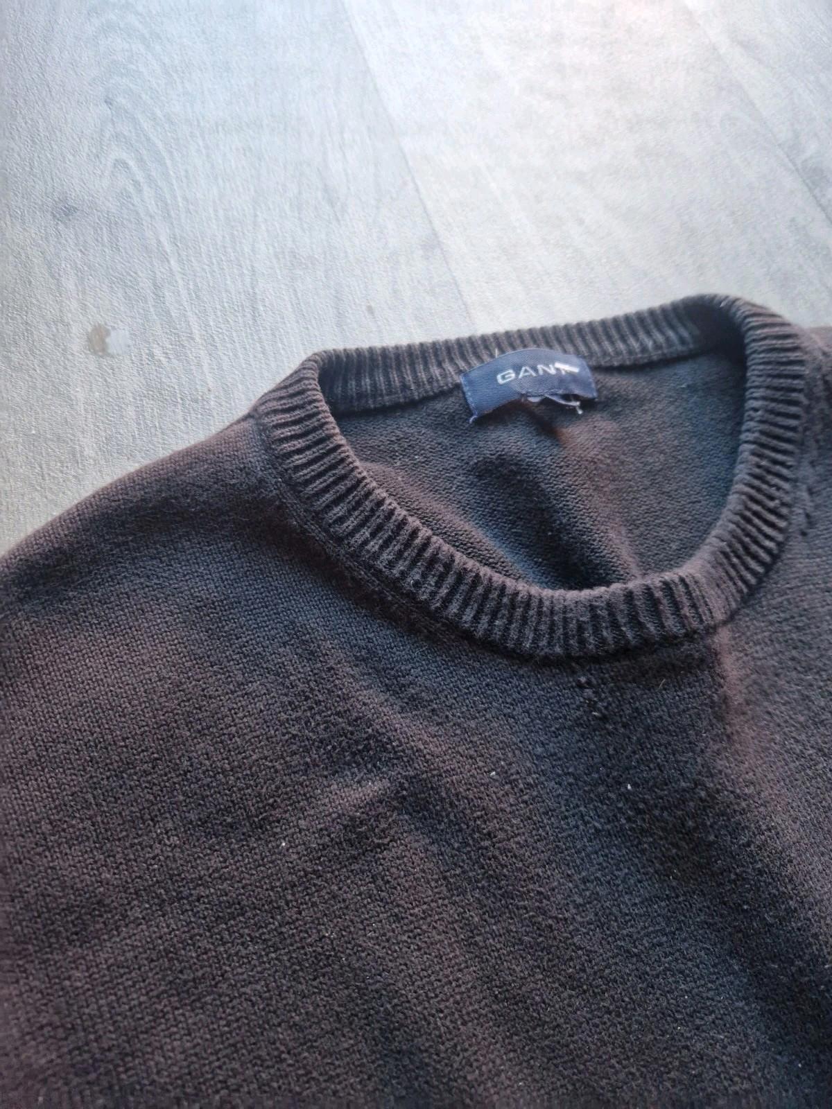 Gant Black 100% Cotton  Crew Neck Jumper Uk Size Xl Gc