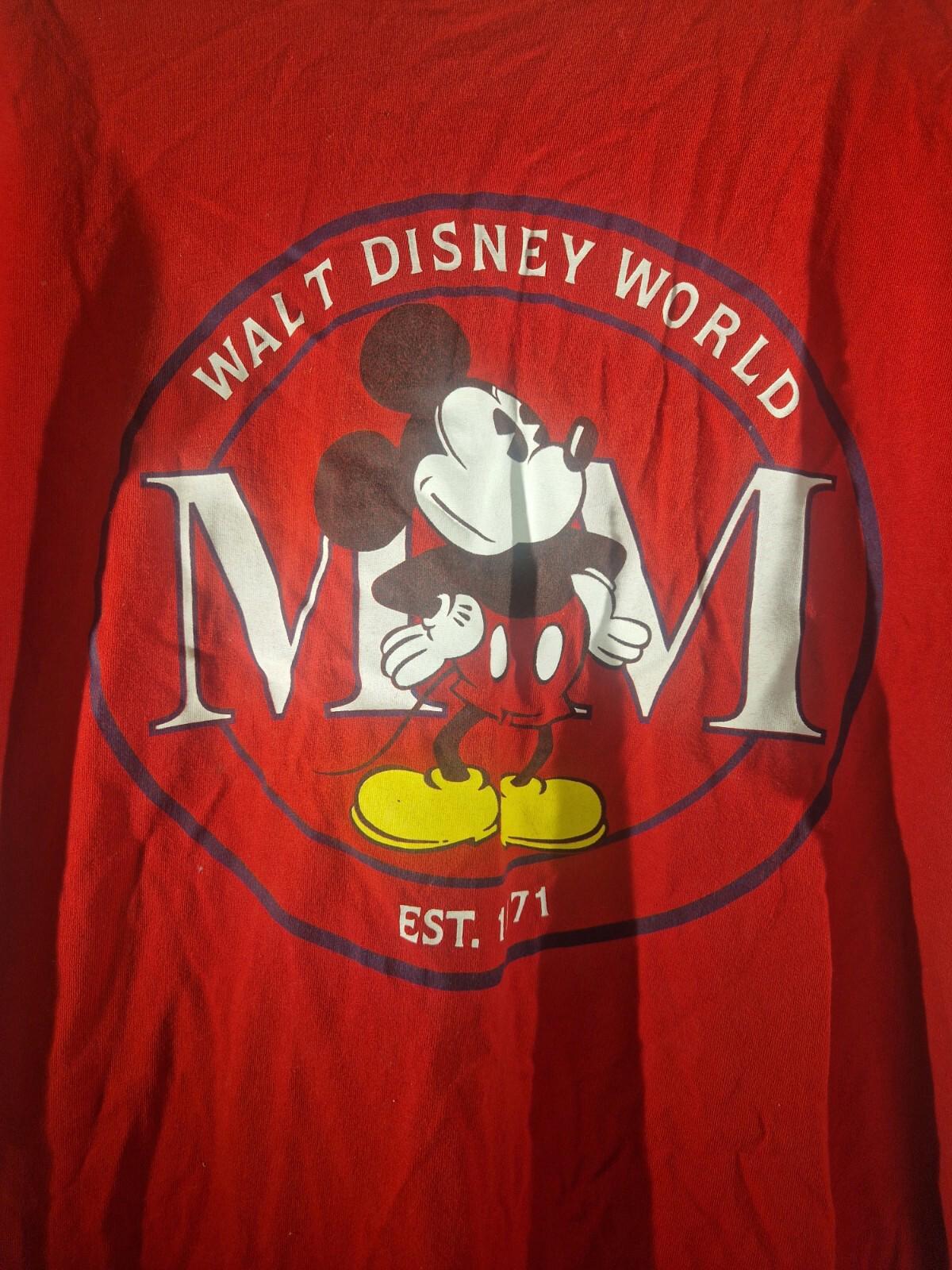 Disney Walt Disney Red Mickey Tee Vintage Usa Label Vgc Size Large Gc T-shirt