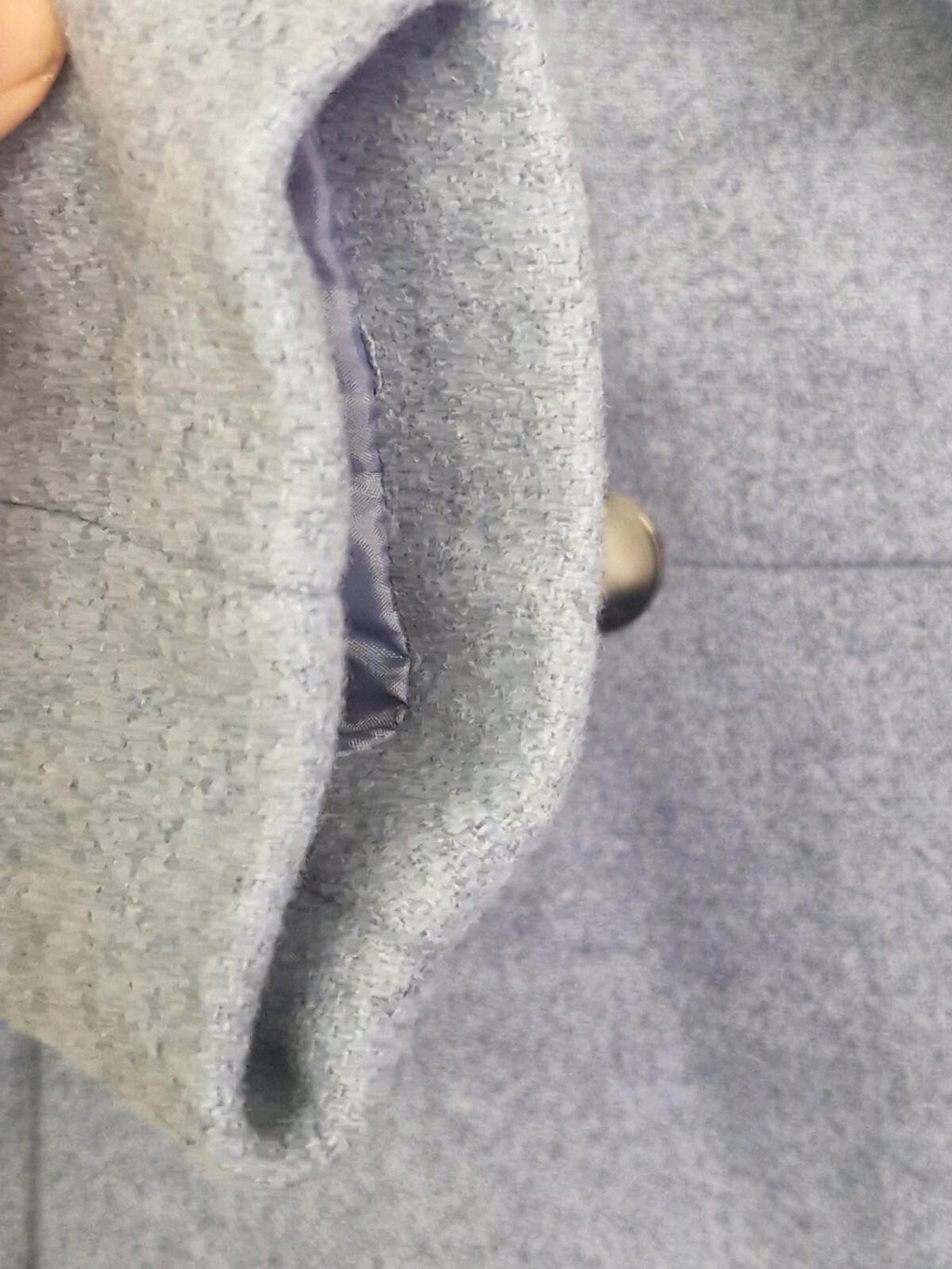 Monsoon  WoolRich Grey/Blue Double Breasted Wool Coat Vgc Uk Size 10