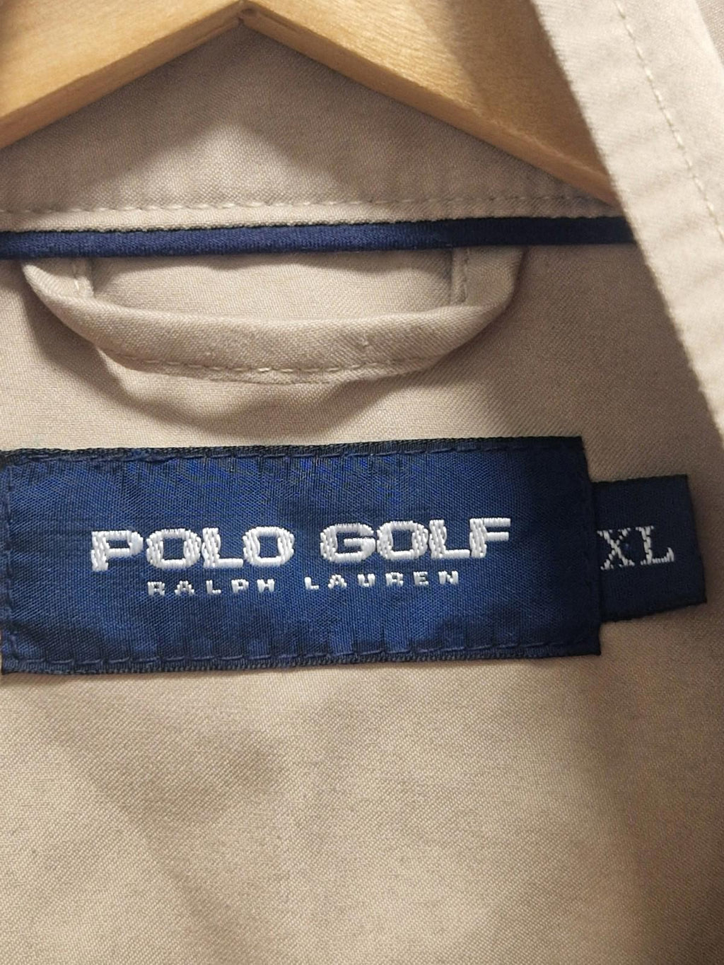 Ralph Lauren Polo Golf Quarter Zip Beige Jacket Short Sleeves Uk Size Xl Gc