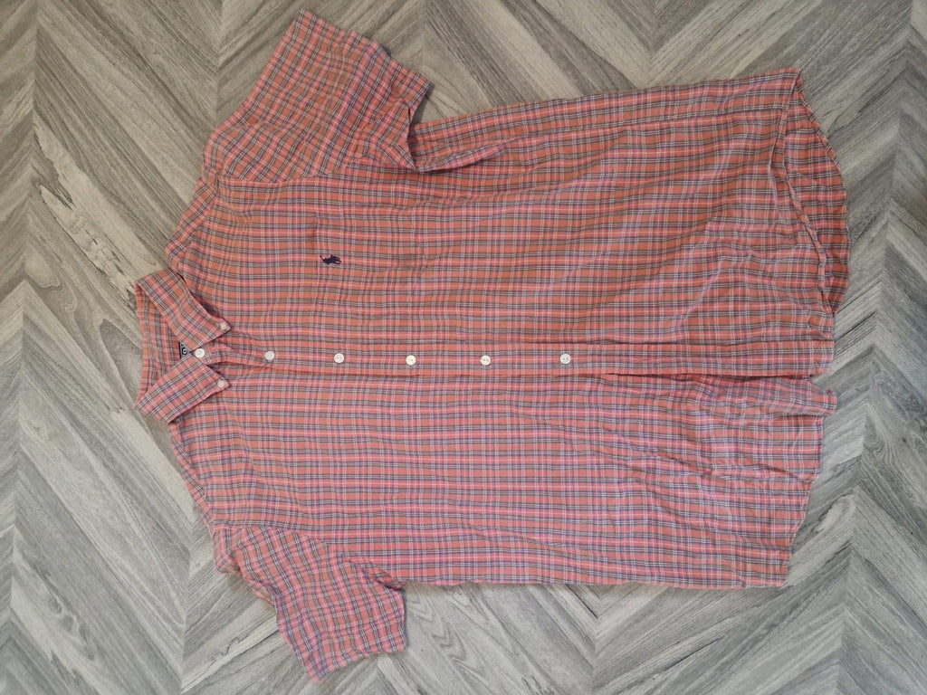 Ralph Lauren Blake Shirt Mens M Cotton Plaid Button Up Short Sleeve Casual